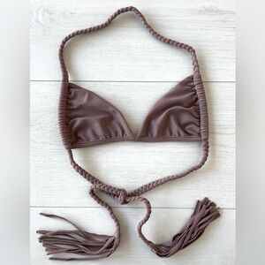 Acacia Bikini Top- Haiku Style Taupe Color (Size X-Small)